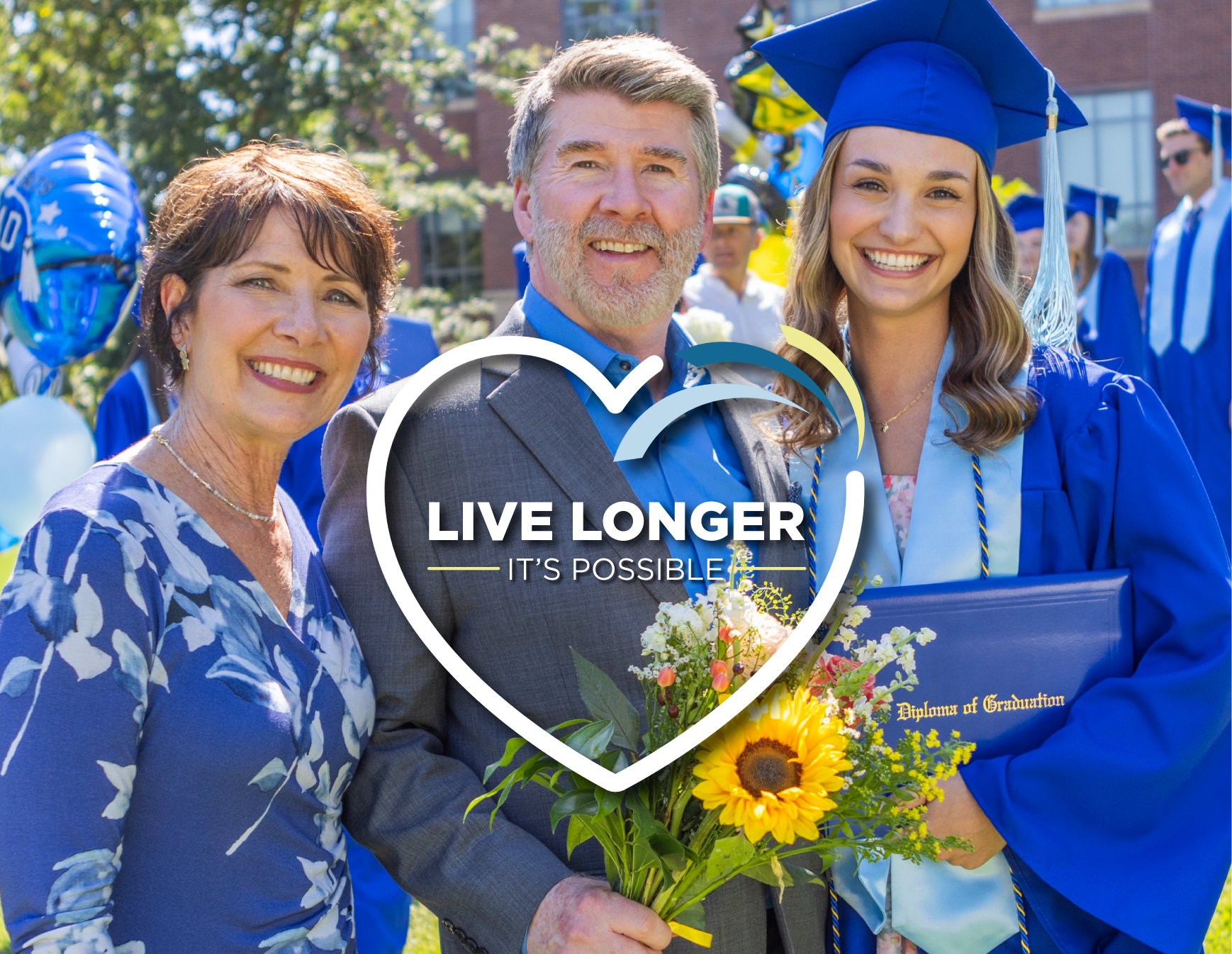 Actor portrayal of family at daughter's graduation